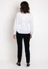 Just White Printed Rhinestone Shirt, White