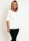 Just White Embroidered Layer Top, Off-White