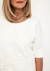 Just White Embroidered Layer Top, Off-White