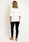 Just White Embroidered Layer Top, Off-White