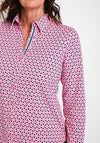 Just White Geo Print Jersey Shirt, Pink
