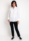 Just White Embroidered Flower Blouse, White