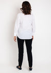 Just White Embroidered Flower Blouse, White