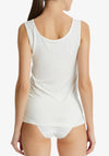 Blackspade Essential Cotton Lace Singlet, White