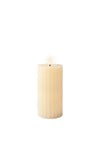 Kaemingk LED Waxed Carved Pillar Candle, Natural