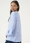 Kaffe Mathilde Abstract Print Blouse, Blue