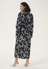 Kaffe Alice Floral Midi Shirt Dress, Navy