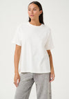 Kaffe Berisa Rhinestone Embellished T Shirt, White