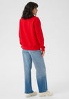 Kaffe Berta Embroidered Sweatshirt, Red