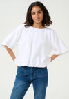 Kaffe Gabby Bubble Blouse, White