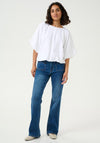Kaffe Gabby Bubble Blouse, White