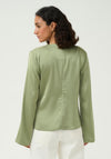 Kaffe Hill Satin Feel Blouse, Green