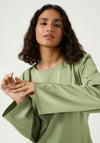 Kaffe Hill Satin Feel Blouse, Green