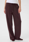 Kaffe Jenny Straight Leg Trousers, Wine