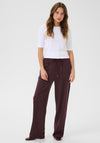 Kaffe Jenny Straight Leg Trousers, Wine