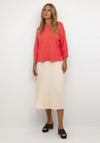 KAFFE Kamarkle Cropped Sleeve Jumper, Cayenne