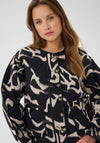 Kaffe Kayla Abstract Print Jacket, Black