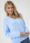 Kaffe Charlie Cable Knit Jumper, Blue