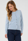 Kaffe Lizza Buttoned Knit Cardigan, Blue