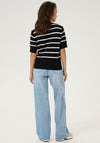 Kaffe Lizza Striped Cardigan, Navy and White