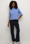 Kaffe Lizza Knit Turtleneck Sweater, Blue