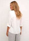 Kaffe Milia Linen Blend Blouse, Chalk