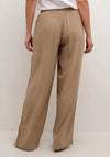 Kaffe Milia Linen Blend Wide Leg Trousers, Chinchilla