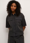 Kaffe Naya Short Sleeve Shirt, Grey
