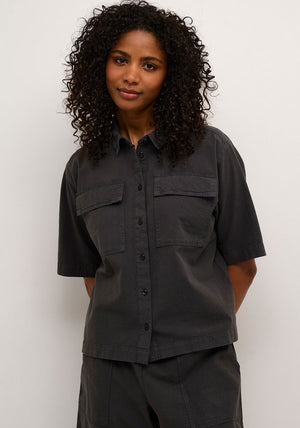Kaffe Naya Short Sleeve Shirt, Grey