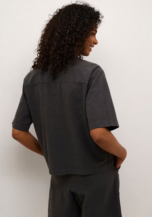 Kaffe Naya Short Sleeve Shirt, Grey