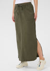 Kaffe Naya Liah Cargo Style Skirt, Green