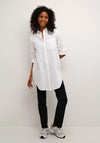 Kaffe Naya Oversized Longline Shirt, White