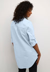 Kaffe Naya Longline Tunic Shirt, Blue