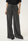 Kaffe Olga Textured Wide Leg Trousers, Grey