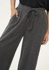 Kaffe Olga Textured Wide Leg Trousers, Grey