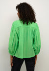 Kaffe Roca Dobby Buttoned Blouse, Green