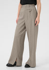 Kaffe Tilla Tailored Wide Leg Trousers, Taupe