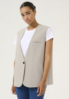 Kaffe Vitta Longline Waistcoat, Grey