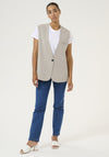 Kaffe Vitta Longline Waistcoat, Grey