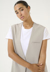 Kaffe Vitta Longline Waistcoat, Grey