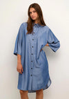KAFFE Leonora Oversized Shirt Dress, Chambray Blue