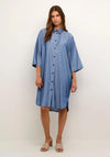KAFFE Leonora Oversized Shirt Dress, Chambray Blue