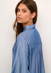 KAFFE Leonora Oversized Shirt Dress, Chambray Blue