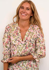 KAFFE Johanna V Neck Top, Pink