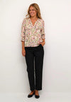 KAFFE Johanna V Neck Top, Pink