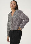 Kaffe Minella V Neck Jacket, Black and White
