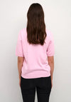 KAFFE Kalizza Short Sleeve Knit Sweater, Pink Mist