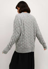 Kaffe Malene V Neck Cardigan, Grey Melange