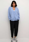 Kaffe Malene V Neck Cardigan, Vista Blue Melange