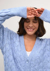 Kaffe Malene V Neck Cardigan, Vista Blue Melange